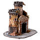 Haus im rustikalen Stil, Krippenzubehör, Resin, für 10-12 cm Krippe, 15x15x10 cm s7