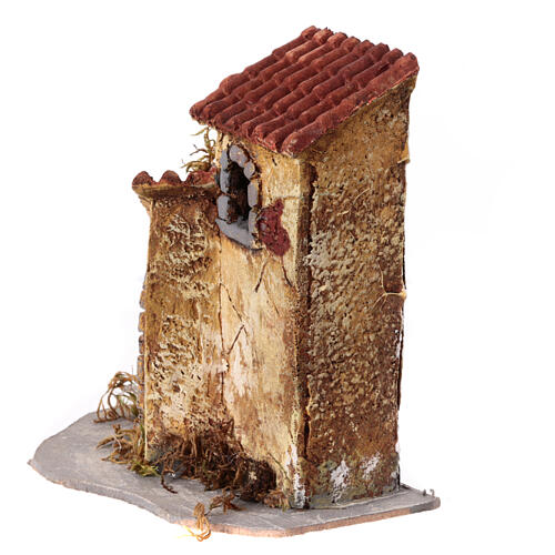 Resin house for 10-12 cm Nativity Scene, 15x15x10 cm 2