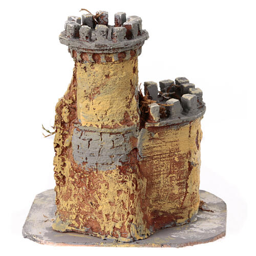 Resin and cork castle for 10-12 cm Nativity Scene, 15x15x15 cm 4