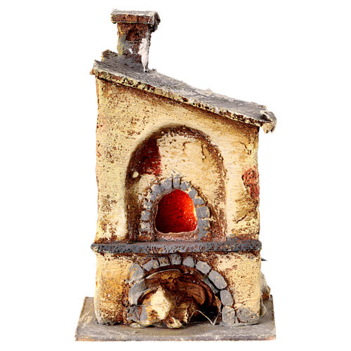 Small resin oven for 8-10 cm Nativity Scene, 15x10x10 cm 1