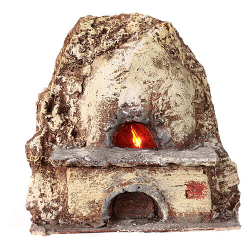 Resin oven with LED light for 10-12 cm Nativity Scene, 20x20x10 cm 1
