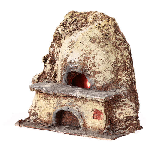 Forno in resina led 10-12 cm presepe 20x20x10 cm  2
