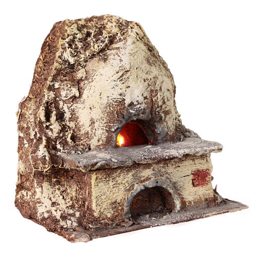 Forno in resina led 10-12 cm presepe 20x20x10 cm  3