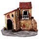 Resin houses composition 10-12 cm nativity scene 25x30x25 cm s1