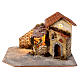 Resin cottage with LED light for 6 cm Nativity Scene, 20x30x30 cm s1