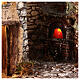 Rustic house trees LED oven 8 cm nativity scene 20x40x30 cm s2