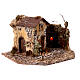 Rustic house trees LED oven 8 cm nativity scene 20x40x30 cm s5