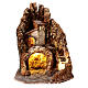 Rocky setting with house and cave for 10-12 cm Nativity Scene, 40x30x30 cm s1