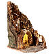 Rocky setting with house and cave for 10-12 cm Nativity Scene, 40x30x30 cm s4