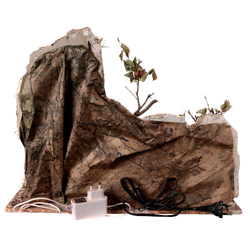 Borgo con luci led e fontana h 8-10 cm 40x50x40 cm 7