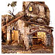 Borgo con luci led e fontana h 8-10 cm 40x50x40 cm s6