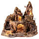 Village with fountain, windmill and lights for 8-10 cm Nativity Scene, 45x50x40 cm s1