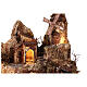 Village with fountain, windmill and lights for 8-10 cm Nativity Scene, 45x50x40 cm s3