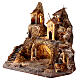 Village éclairé avec grotte, fontaine et four 40x50x50 cm pour figurines de 8-10 cm s3
