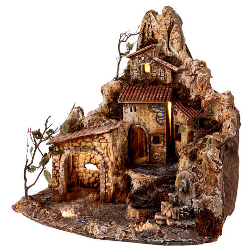 Village with spring and oven, 55x50x50 cm, for 10 cm Nativity Scene 3