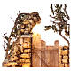 Ruine mit Beleuchtung und Lagerfeuer, für 30 cm Krippe, 60x60x55 cm s2