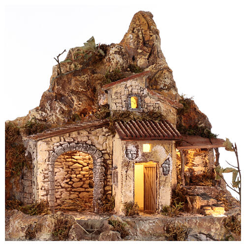 Village with brook and oven, 75x80x50 cm, for 10-12 cm Nativity Scene 2