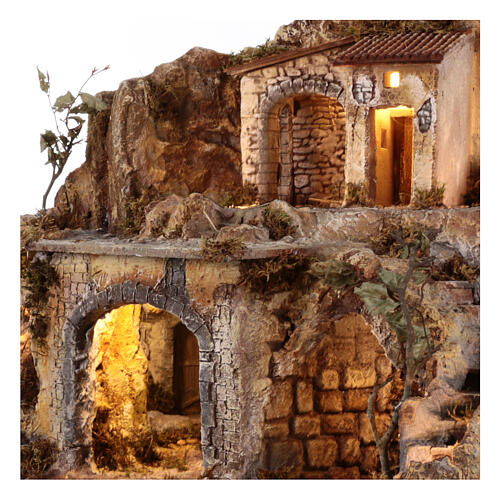 Village with brook and oven, 75x80x50 cm, for 10-12 cm Nativity Scene 3