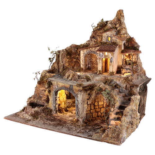 Village with brook and oven, 75x80x50 cm, for 10-12 cm Nativity Scene 5