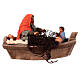 Fisheman with child on a boat for 10 cm Neapolitan Nativity Scene s1