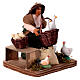 Donna seduta con oche presepe napoletano 10 cm napoletano terracotta s2