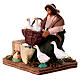 Donna seduta con oche presepe napoletano 10 cm napoletano terracotta s3