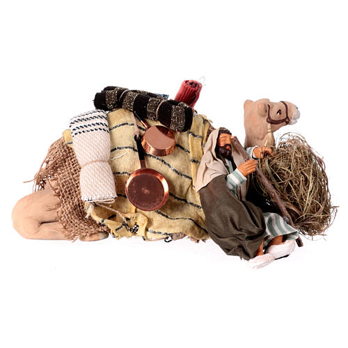 Sleeping man with camel for 13 cm Neapolitan Nativity Scene 1