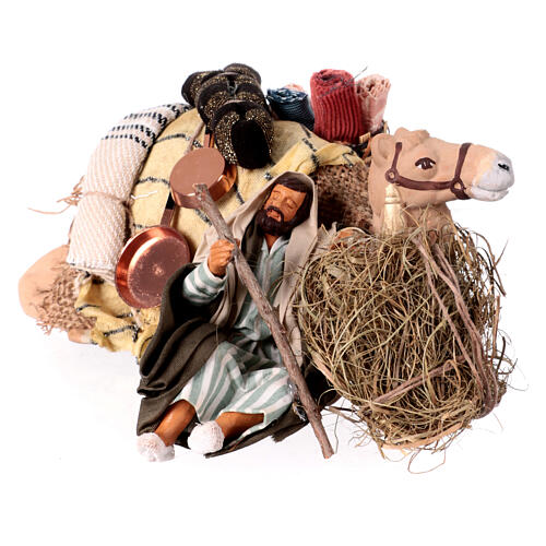 Sleeping man with camel for 13 cm Neapolitan Nativity Scene 3