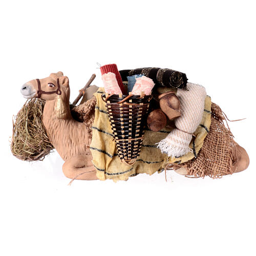 Uomo che dorme con cammello terracotta presepe napoletano 13 cm 4