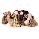 Uomo che dorme con cammello terracotta presepe napoletano 13 cm s4