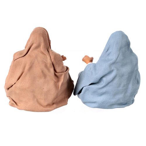 Sitting Nativity for 13 cm Neapolitan Nativity Scene with Joseph holding Jesus 4
