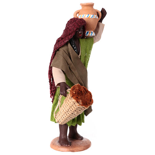 Girl with braids spice vase Neapolitan nativity scene 13 cm 2