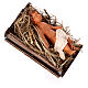 Jesus Child with wood crib, terracotta figurine for 14 cm Neapolitan Nativity Scene s2