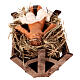 Jesus Child with wood crib, terracotta figurine for 14 cm Neapolitan Nativity Scene s4