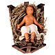 Baby Jesus wooden manger figurine Neapolitan nativity scene 14 cm s1