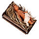 Baby Jesus wooden manger figurine Neapolitan nativity scene 14 cm s2