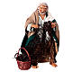 Fisherman repairing his net, terracotta figurine for 14 cm Neapolitan Nativity Scene s1