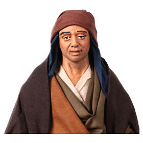 Uomo con due cesti frutta presepe napoletano 30 cm