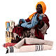 Fabric seller sitting on the floor, terracotta figurine for 30 cm Neapolitan Nativity Scene s4