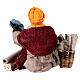 Fabric seller sitting on the floor, terracotta figurine for 30 cm Neapolitan Nativity Scene s5