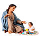 Mother playing with child sitting 30 cm Neapolitan nativity scene s1