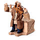 Man carrying bags, animated Neapolitan Nativity Scene of 12 cm s3