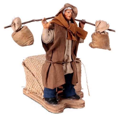Movimento portatore due sacchi presepe napoletano 12 cm napoletano 2
