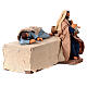 Bewegliche Krippenfigur, Heilige Familie, Joseph wiegt das Kind, neapolitanischer Stil, für 12 cm Krippe s3