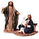 Bewegliche Krippenfigur, Heilige Familie, Maria mit dem Kind spielend, neapolitanischer Stil, für 24 cm Krippe s3