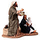 Bewegliche Krippenfigur, Heilige Familie, Maria mit dem Kind spielend, neapolitanischer Stil, für 24 cm Krippe s5
