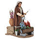 Movimento donna che annaffia fiori presepe napoletano 24 cm s4