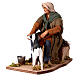 Animated man giving the dog drink Neapolitan nativity scene 30 cm s3