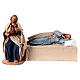 Bewegliche Krippenfigur, Heilige Familie, Joseph wiegt das Kind, neapolitanischer Stil, für 30 cm Krippe s1