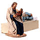Bewegliche Krippenfigur, Heilige Familie, Joseph wiegt das Kind, neapolitanischer Stil, für 30 cm Krippe s4